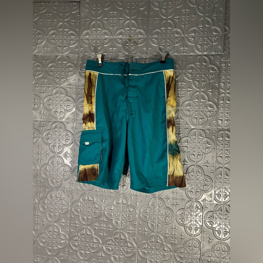 Vast digo print men's board shorts swim trunks